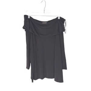 Talbots Woman Blouse Black Cowl Neck Stretch Business Casual Office Plus Size 2X